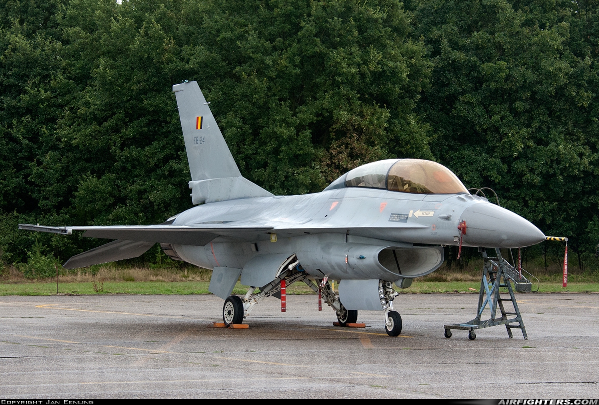 Belgium - Air Force General Dynamics F-16BM Fighting Falcon FB-24 at Kleine Brogel (EBBL), Belgium