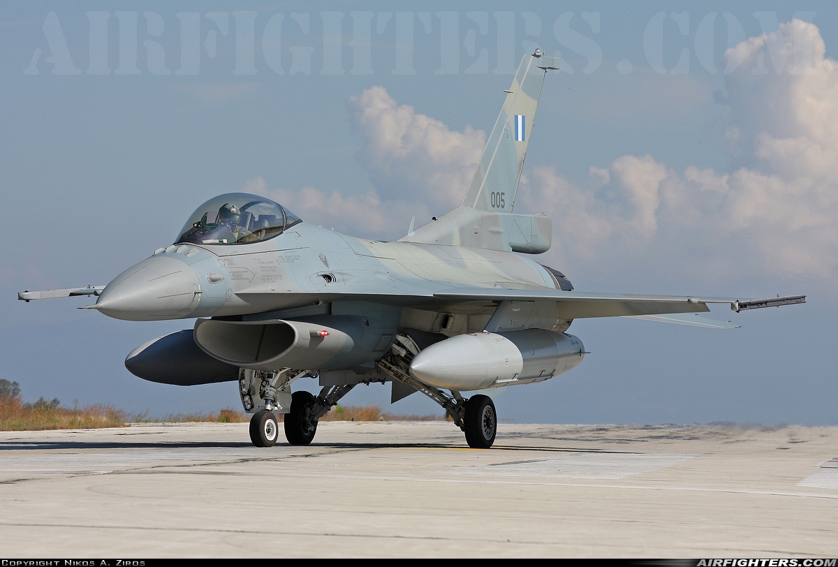 Greece - Air Force General Dynamics F-16C Fighting Falcon 005 at Araxos (GPA / LGRX), Greece