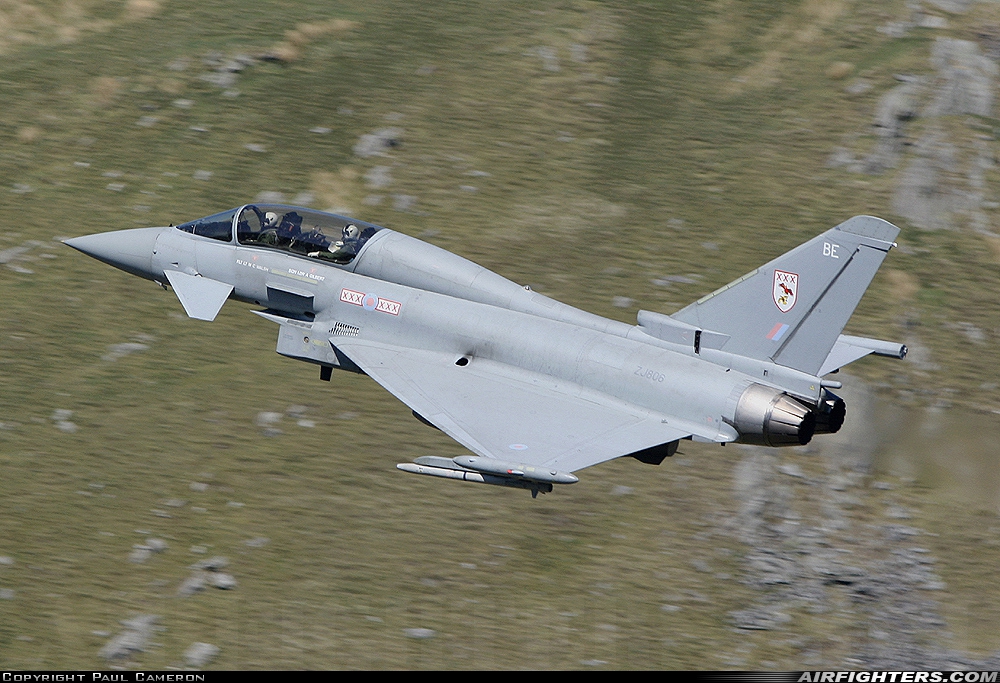 UK - Air Force Eurofighter Typhoon T1 ZJ806 at Off-Airport - Machynlleth Loop Area, UK