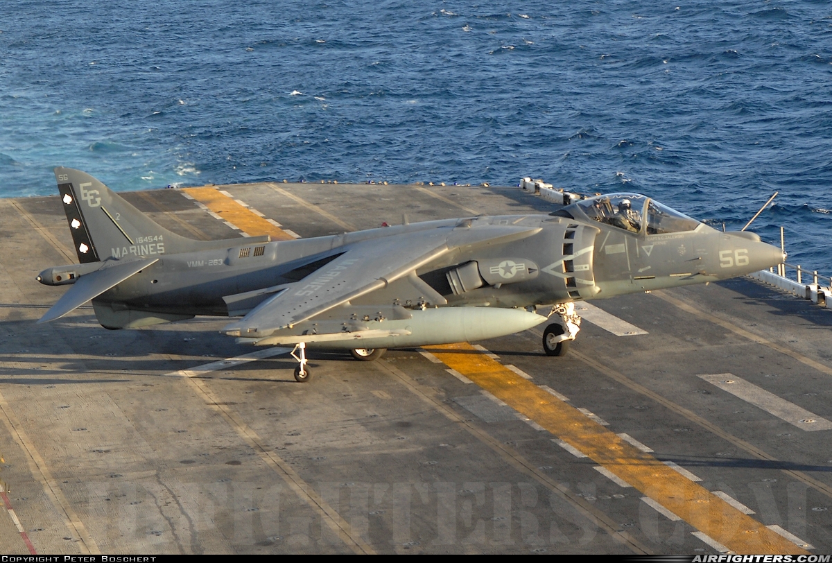 USA - Marines McDonnell Douglas AV-8B Harrier II 164544 at Off-Airport - Mediterranean Sea, International Airspace