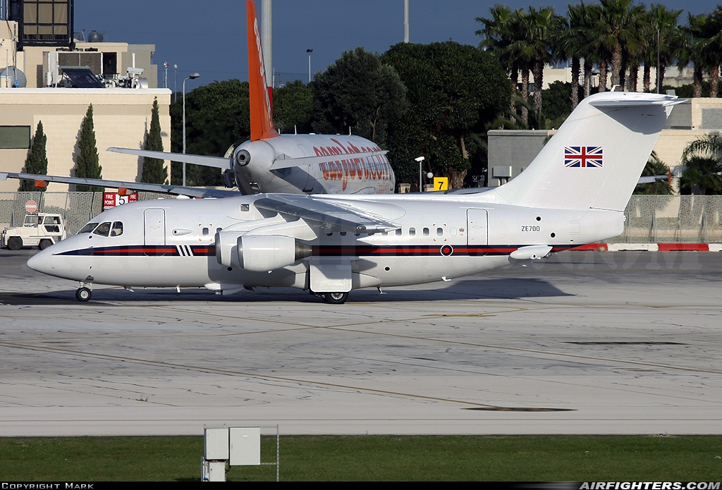 UK - Air Force British Aerospace BAe-146 CC2 (BAe-146-100 Statesman) ZE700 at Luqa - Malta International (MLA / LMML), Malta
