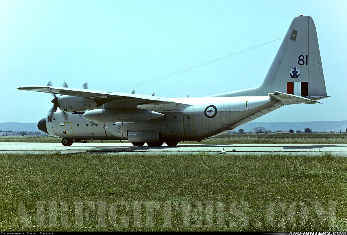 Australia - Air Force Lockheed C-130E Hercules (L-382) A97-181 at Marseilles - Provence (Marignane) (MRS / LFML), France
