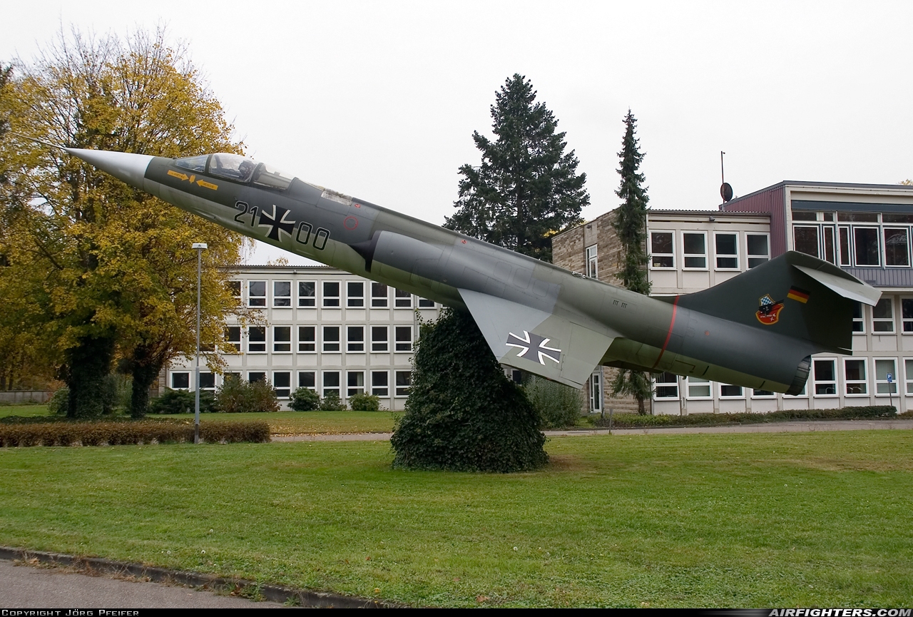 Germany - Air Force Lockheed F-104G Starfighter 21+00 at Off-Airport - Karlsruhe, Germany