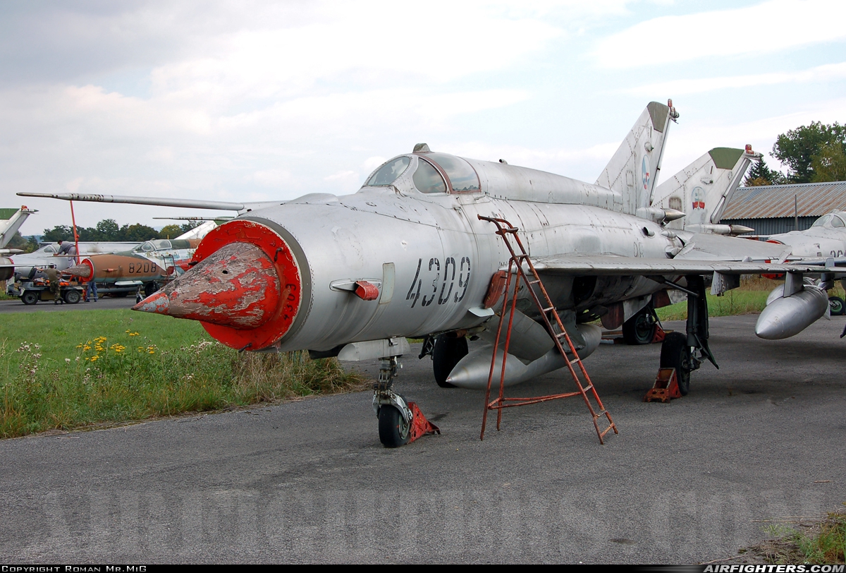 Slovakia - Air Force Mikoyan-Gurevich MiG-21MF 4309 at Sliac (LZSL), Slovakia