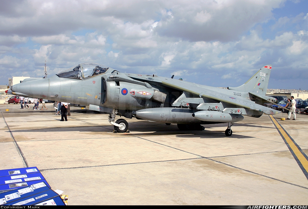 UK - Air Force British Aerospace Harrier GR.7 ZD322 at Luqa - Malta International (MLA / LMML), Malta