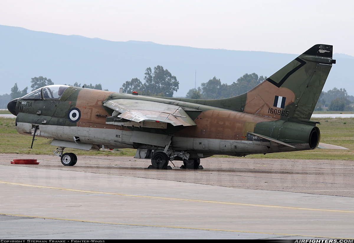 Greece - Air Force LTV Aerospace A-7E Corsair II 160865 at Araxos (GPA / LGRX), Greece