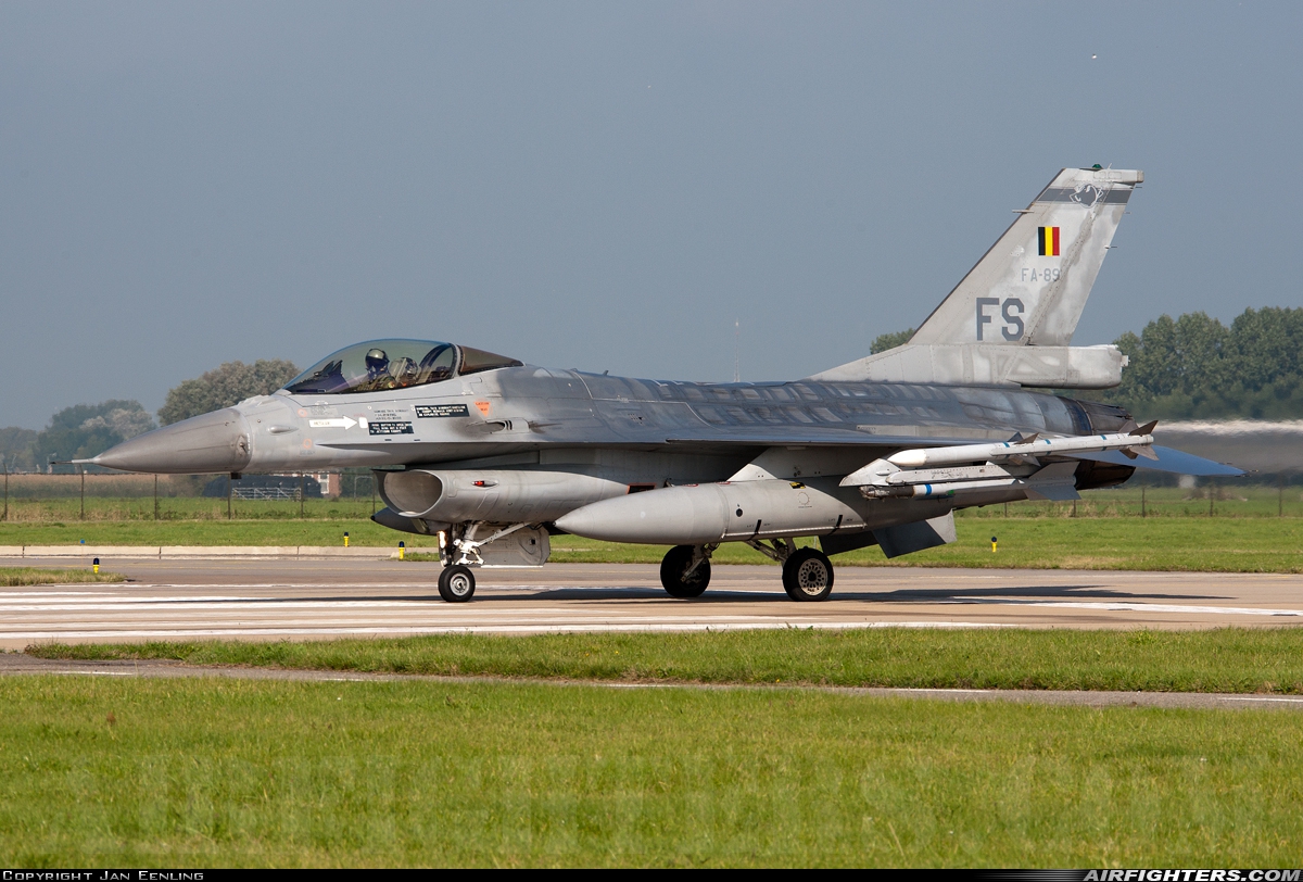 Belgium - Air Force General Dynamics F-16AM Fighting Falcon FA-89 at Leeuwarden (LWR / EHLW), Netherlands