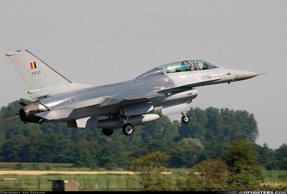 Belgium - Air Force General Dynamics F-16BM Fighting Falcon FB-10 at Leeuwarden (LWR / EHLW), Netherlands
