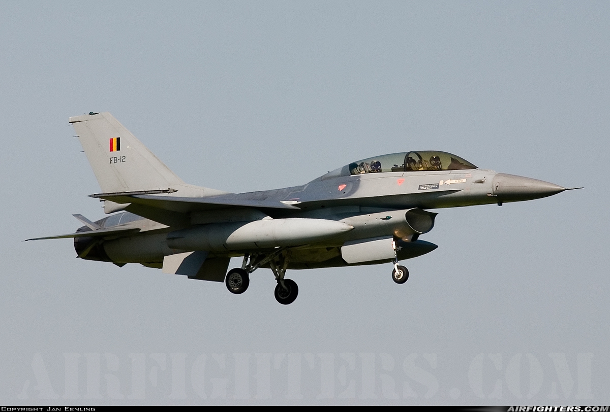 Belgium - Air Force General Dynamics F-16BM Fighting Falcon FB-12 at Leeuwarden (LWR / EHLW), Netherlands