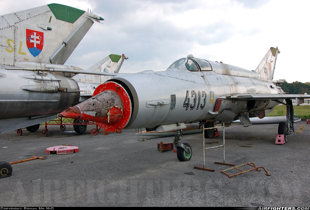 Slovakia - Air Force Mikoyan-Gurevich MiG-21MF 4313 at Sliac (LZSL), Slovakia