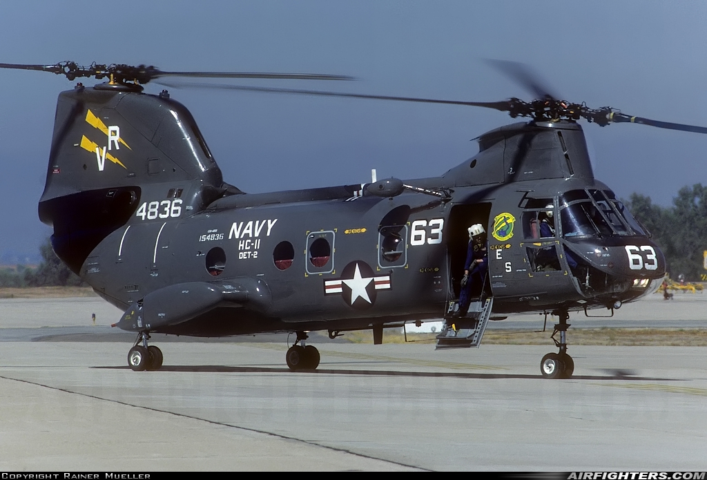 USA - Navy Boeing Vertol CH-46D Sea Knight (107-II) 154836 at San Diego - Miramar MCAS (NAS) / Mitscher Field (NKX / KNKX), USA