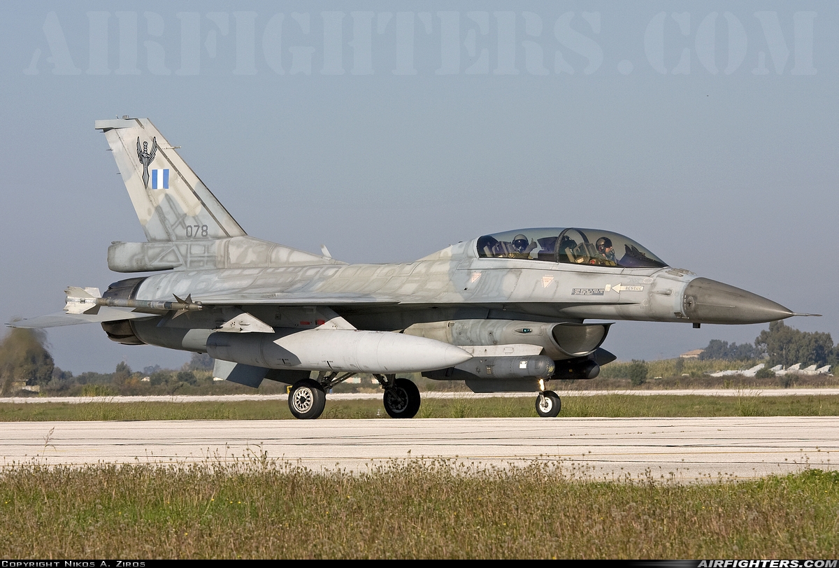 Greece - Air Force General Dynamics F-16D Fighting Falcon 078 at Andravida (Pyrgos -) (PYR / LGAD), Greece