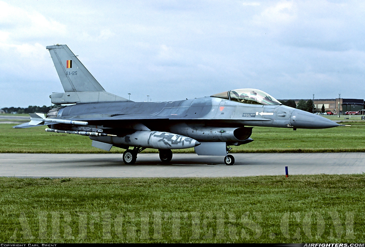 Belgium - Air Force General Dynamics F-16AM Fighting Falcon FA-125 at Waddington (WTN / EGXW), UK