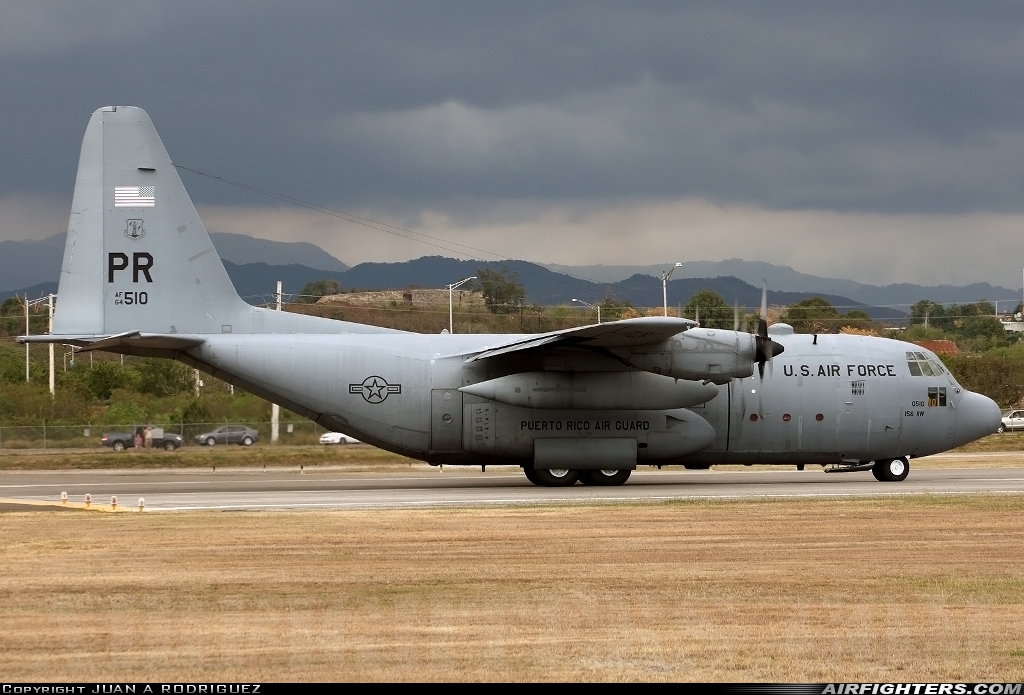 USA - Air Force Lockheed C-130E Hercules (L-382) 64-0510 at Ponce - Mercedita Airport (PSE / TJPS), Puerto Rico