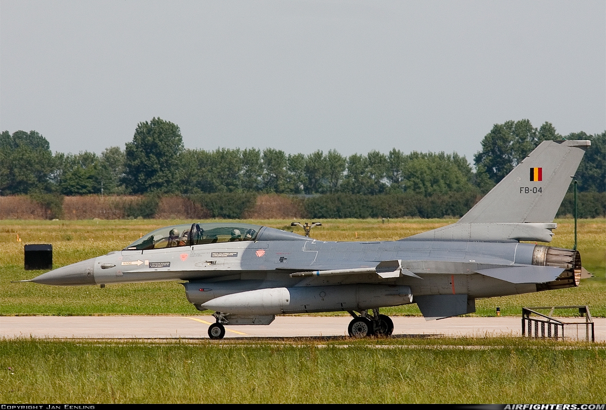 Belgium - Air Force General Dynamics F-16BM Fighting Falcon FB-04 at Leeuwarden (LWR / EHLW), Netherlands