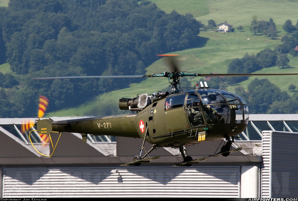 Switzerland - Air Force Aerospatiale SA-316B Alouette III V-271 at Alpnach (LSMA), Switzerland