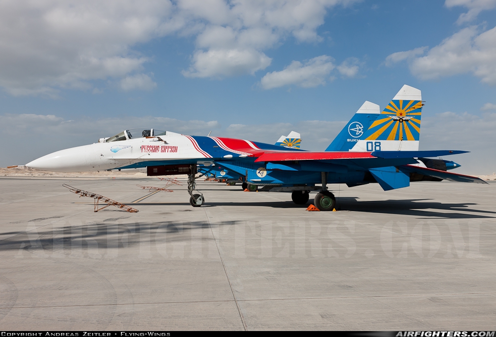 Russia - Air Force Sukhoi Su-27S 08 BLUE at Sakhir Air Base (OBKH), Bahrain