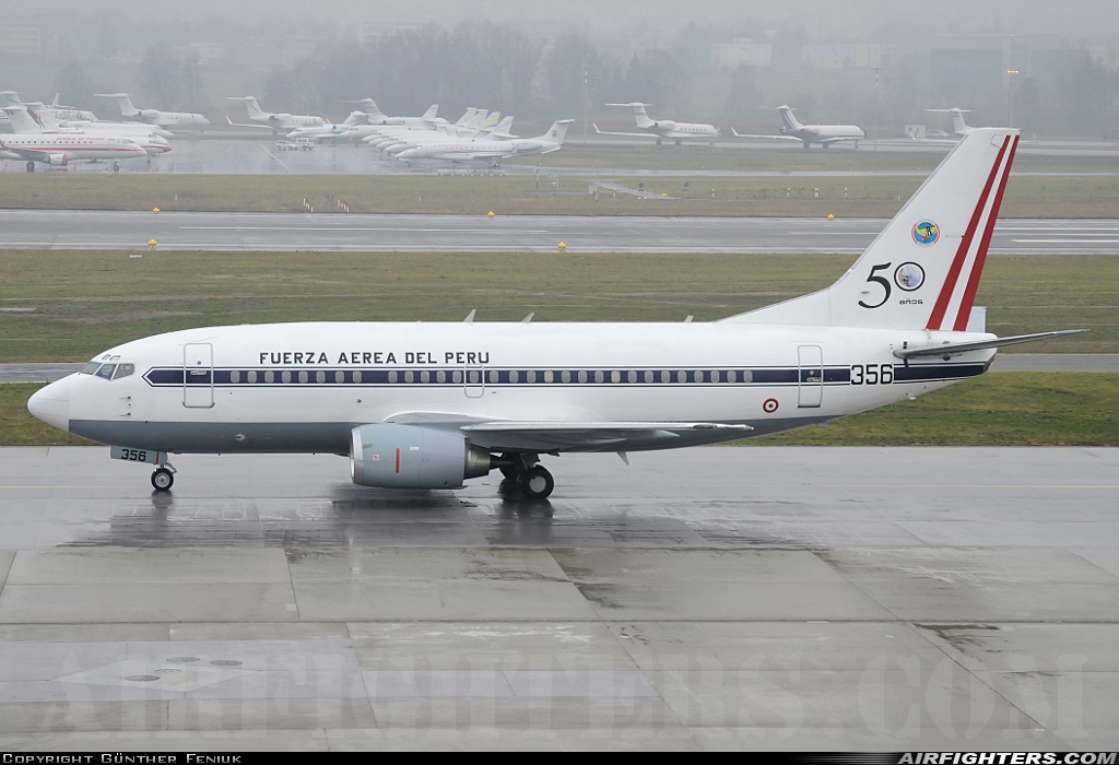 Peru - Air Force Boeing 737-528 356 at Zurich (- Kloten) (ZRH / LSZH), Switzerland