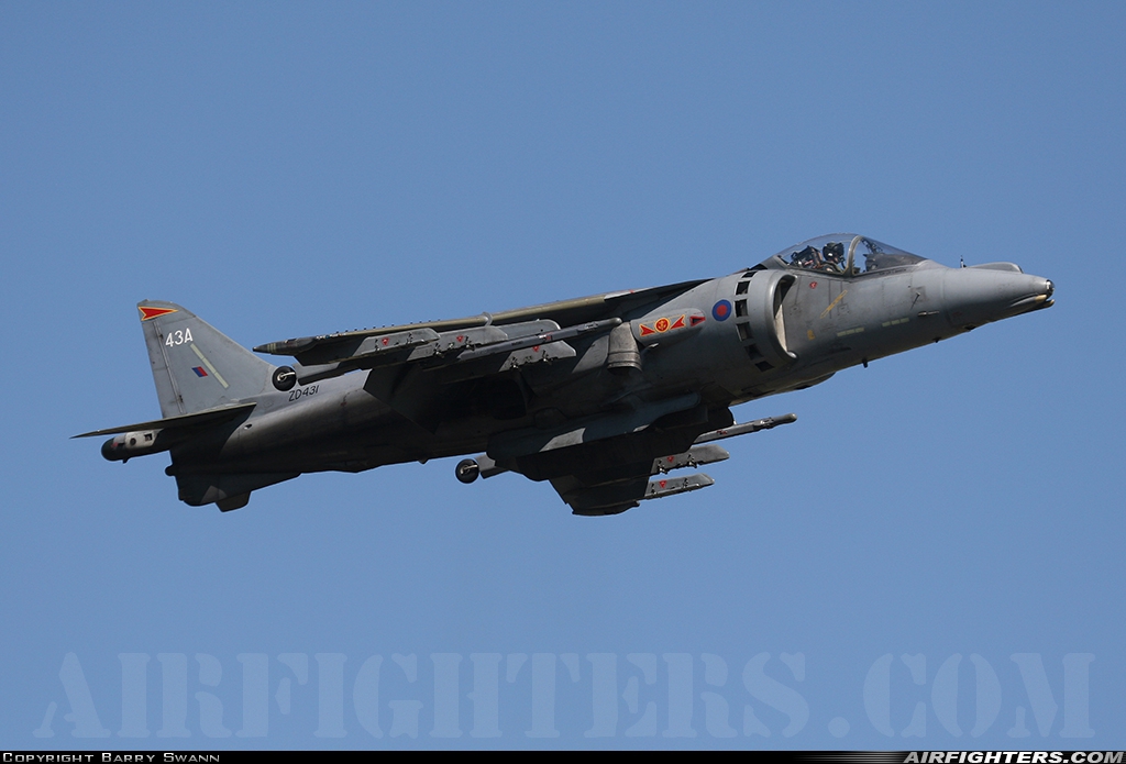 UK - Air Force British Aerospace Harrier GR.9A ZD431 at Valley (EGOV), UK