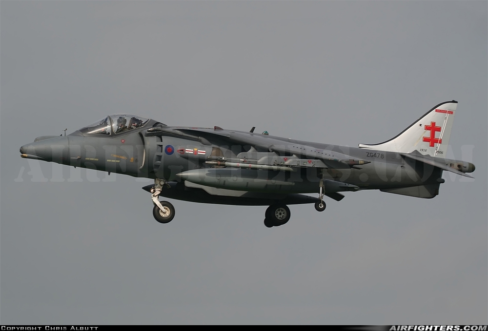 UK - Air Force British Aerospace Harrier GR.9 ZG478 at Coningsby (EGXC), UK