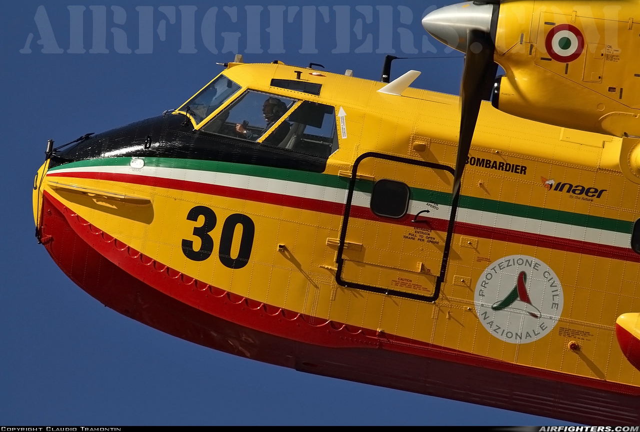 Italy - Dipartimento Protezione Civile Canadair CL-415-6B11 I-DPCS at Off-Airport - Lago di Santa Croce, Italy