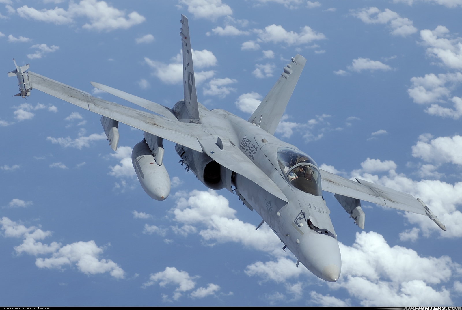USA - Marines McDonnell Douglas F/A-18C Hornet 164277 at In Flight, International Airspace