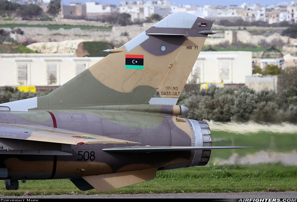 Libya - Air Force Dassault Mirage F1EDA 508 at Luqa - Malta International (MLA / LMML), Malta