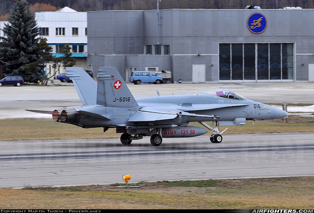Switzerland - Air Force McDonnell Douglas F/A-18C Hornet J-5016 at Sion (- Sitten) (SIR / LSGS / LSMS), Switzerland