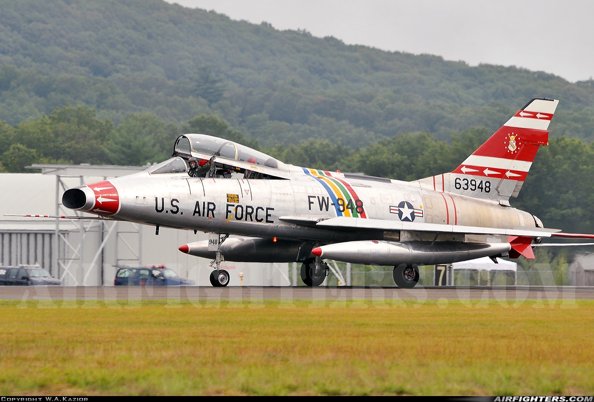 Private North American F-100F Super Sabre N2011V at Westfield / Springfield - Barnes Municipal (BAF / KBAF), USA