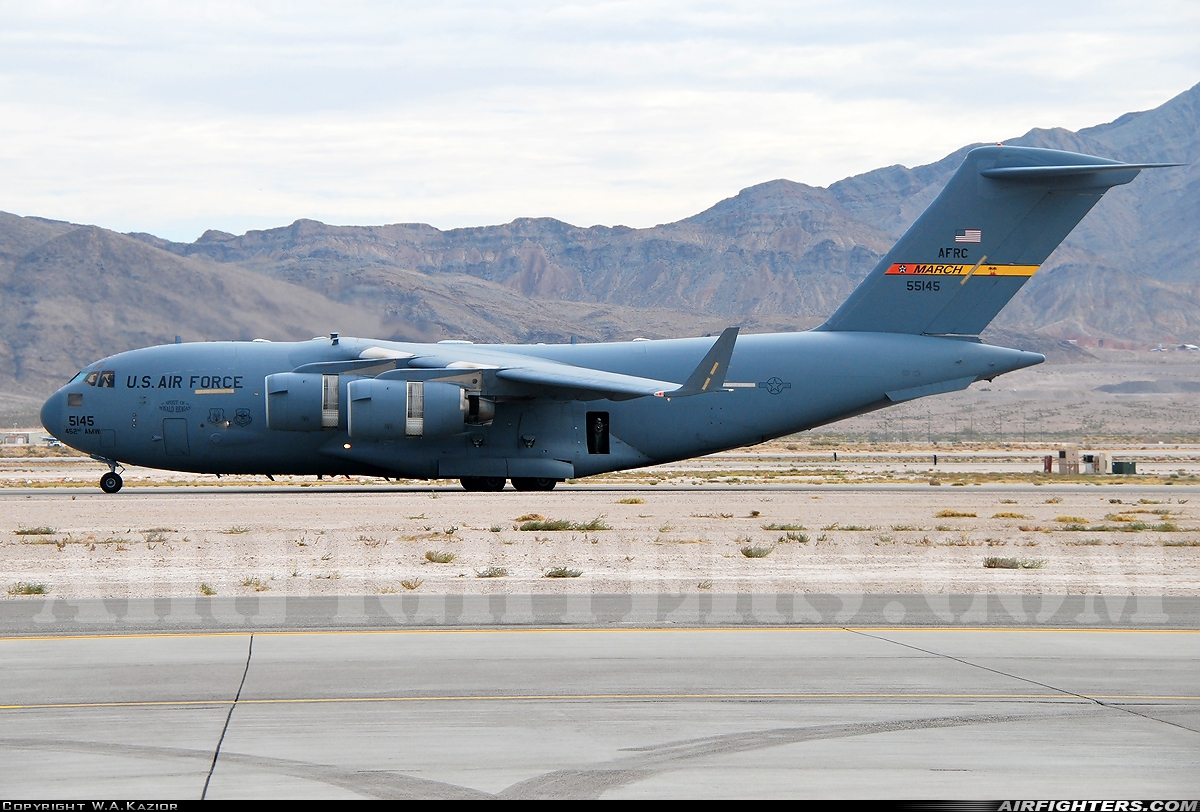 USA - Air Force Boeing C-17A Globemaster III 05-5145 at Las Vegas - Nellis AFB (LSV / KLSV), USA