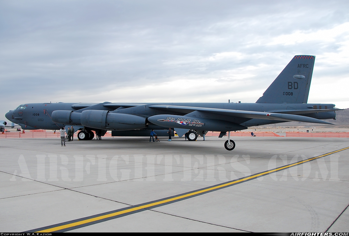 USA - Air Force Boeing B-52H Stratofortress 61-0008 at Las Vegas - Nellis AFB (LSV / KLSV), USA