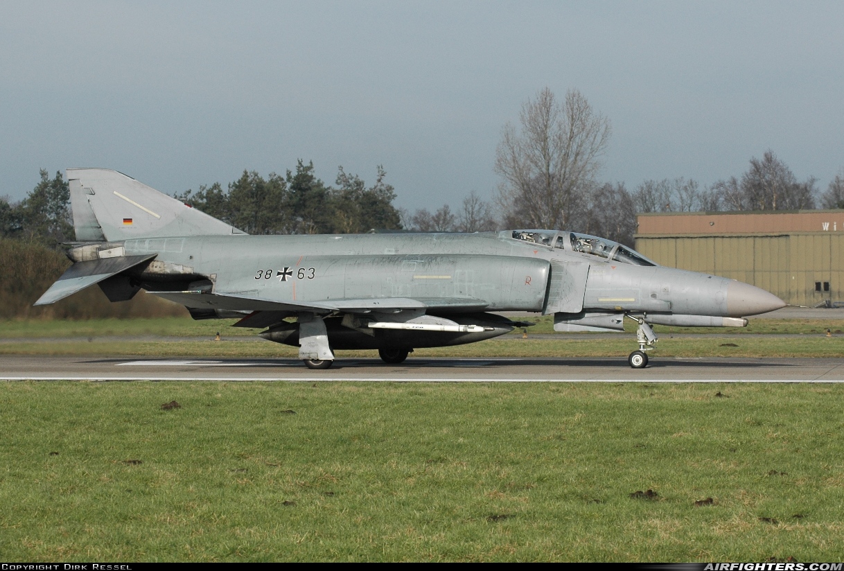 Germany - Air Force McDonnell Douglas F-4F Phantom II 38+63 at Wittmundhafen (Wittmund) (ETNT), Germany