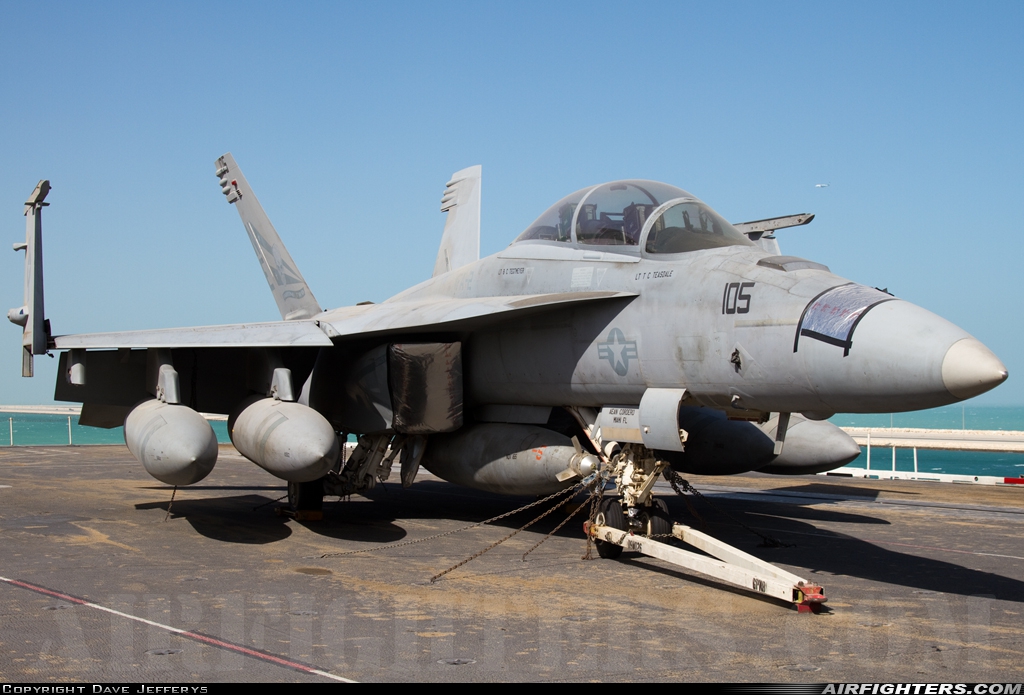 USA - Navy Boeing F/A-18F Super Hornet 165921 at Off-Airport - Bahrain Port, Bahrain