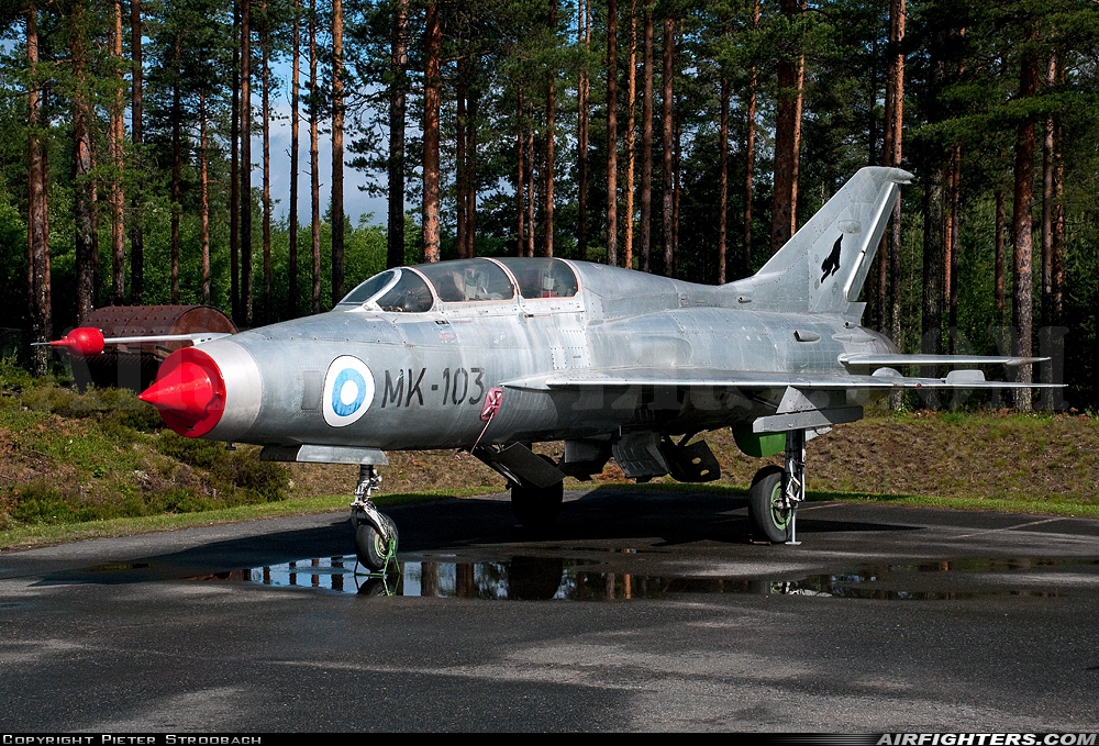 Finland - Air Force Mikoyan-Gurevich MiG-21U MK-103 at Jyvaskyla (Tikkakoski - Luonetjarvi) (JYV / EFJY), Finland