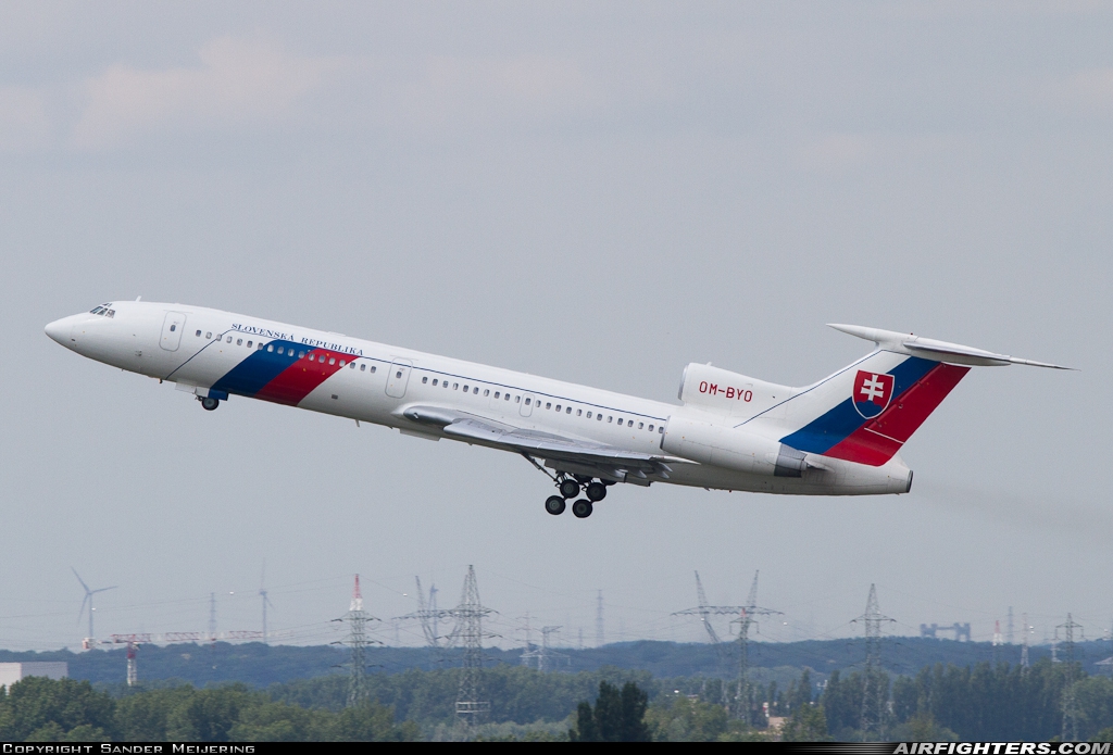 Slovakia - Government Tupolev Tu-154M OM-BYO at Brussels - National (Zaventem) / Melsbroek (BRU / EBBR / EBMB), Belgium