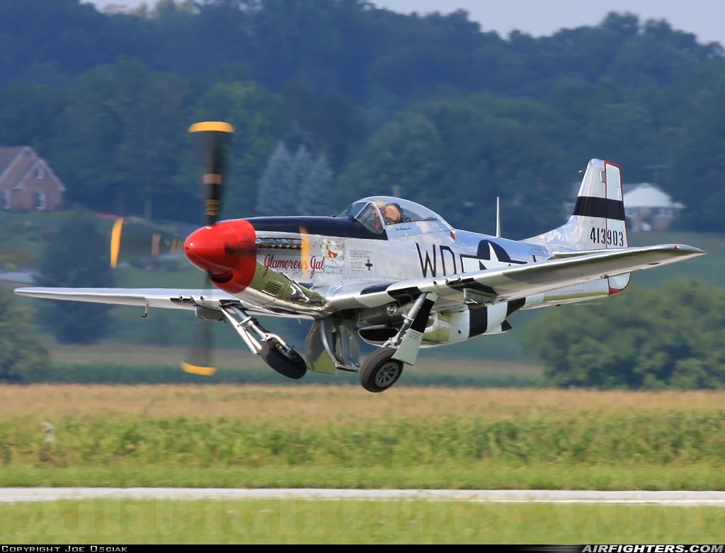 Private North American P-51D Mustang NL751RB at Lancaster Airport (LNS / KLNS), USA