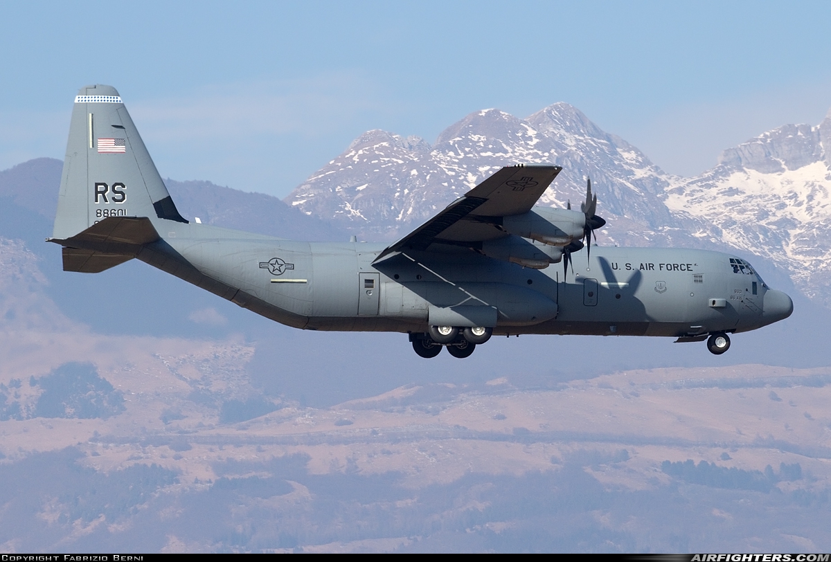 USA - Air Force Lockheed Martin C-130J-30 Hercules (L-382) 08-8601 at Aviano (- Pagliano e Gori) (AVB / LIPA), Italy