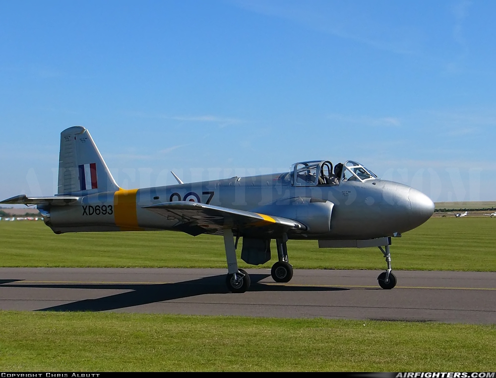 Private Hunting Percival P-84 Jet Provost T1 G-AOBU at Duxford (EGSU), UK