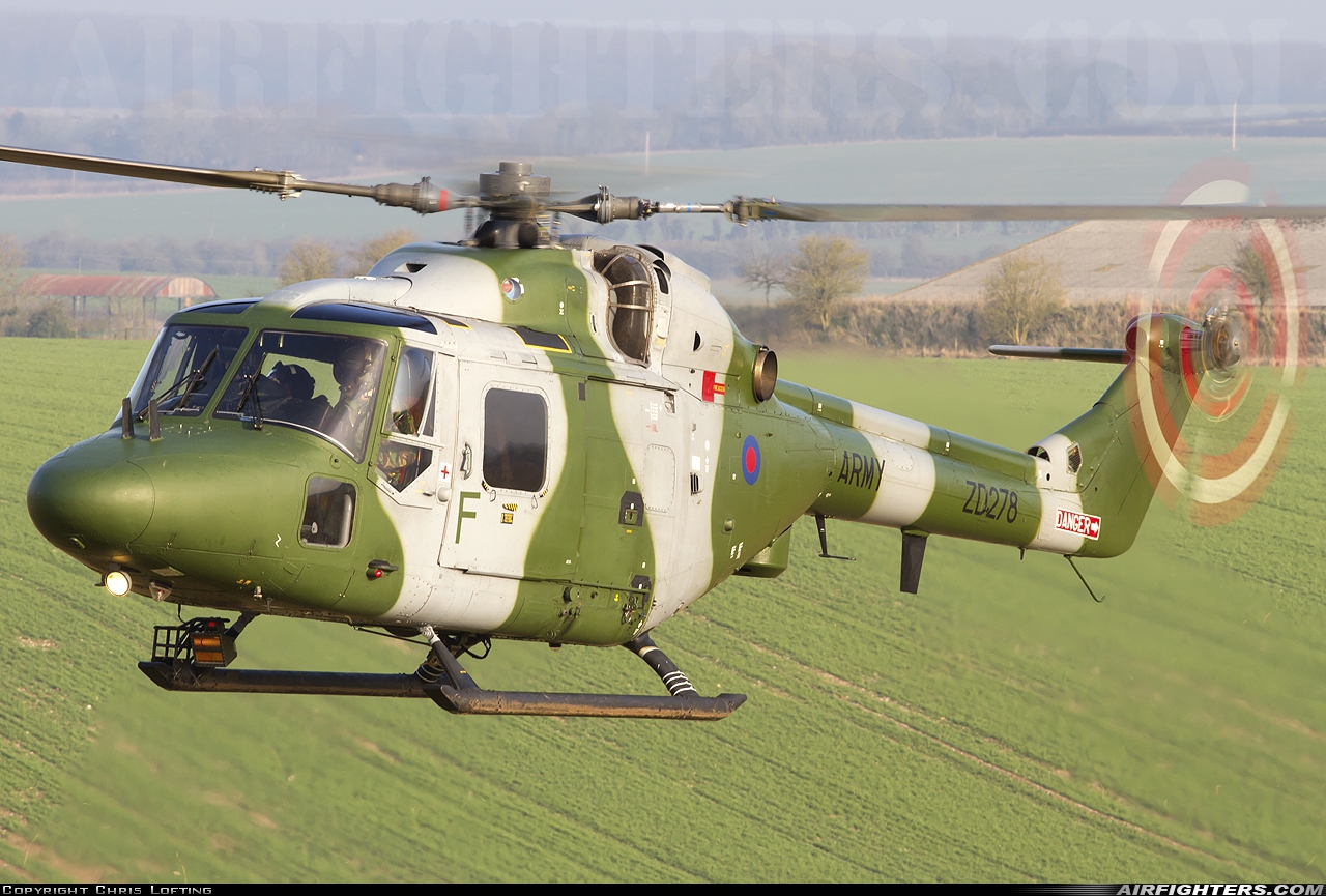 UK - Army Westland WG-13 Lynx AH7 ZD278 at Off-Airport - Salisbury Plain, UK