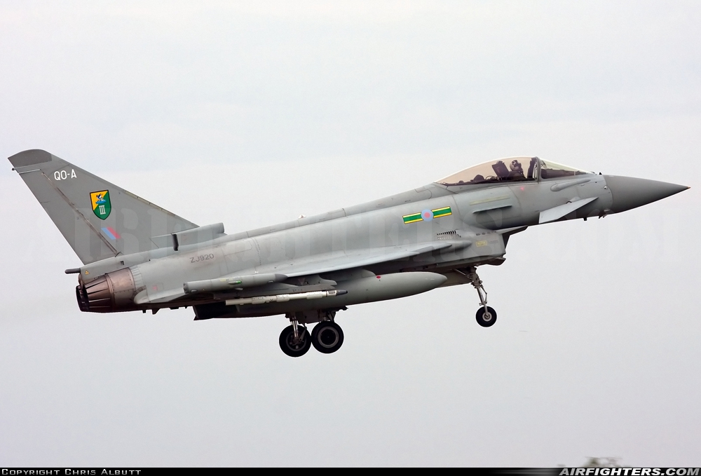 UK - Air Force Eurofighter Typhoon F2 ZJ920 at Coningsby (EGXC), UK