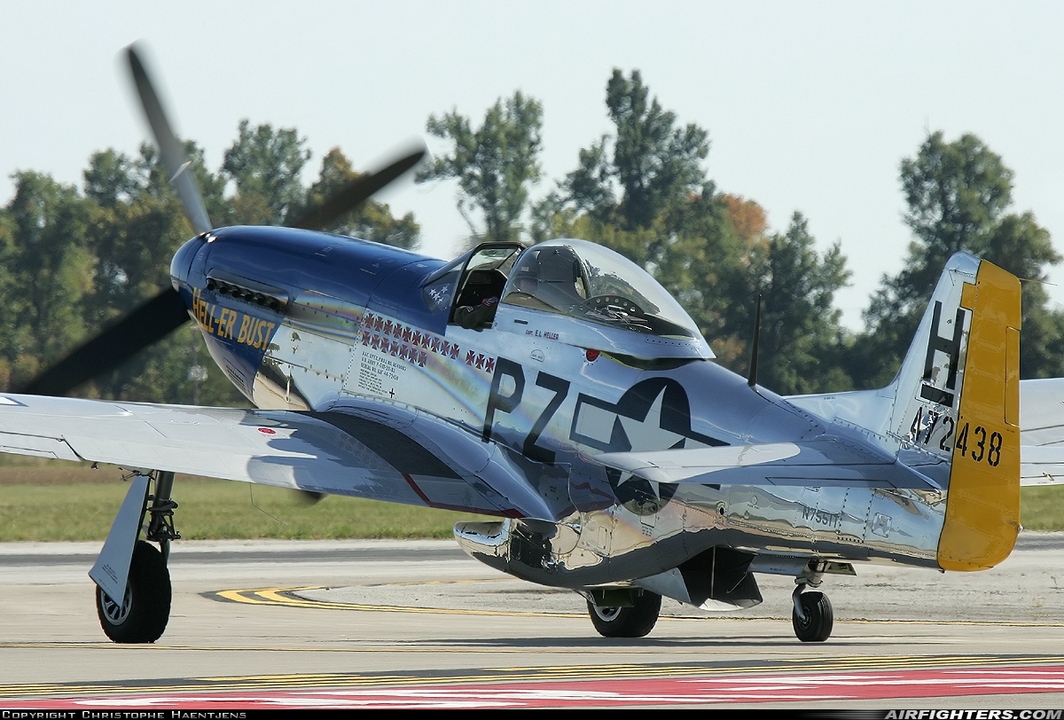 Private North American P-51D Mustang N7551T at Columbus - Rickenbacker International (LCK / KLCK), USA
