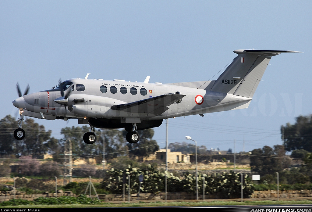 Malta - Air Force Beech Super King Air B200 AS1126 at Luqa - Malta International (MLA / LMML), Malta