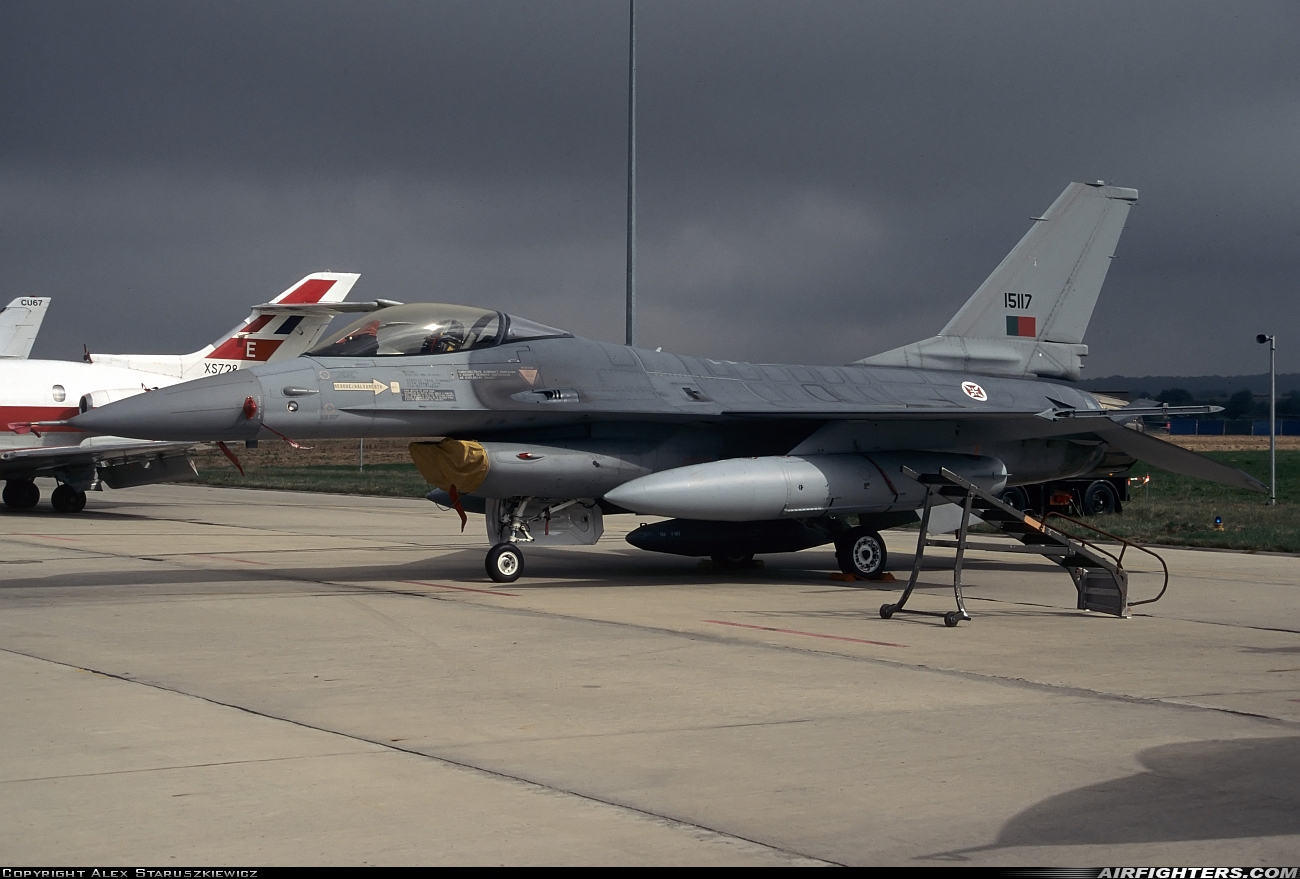 Portugal - Air Force General Dynamics F-16A Fighting Falcon 15117 at Florennes (EBFS), Belgium