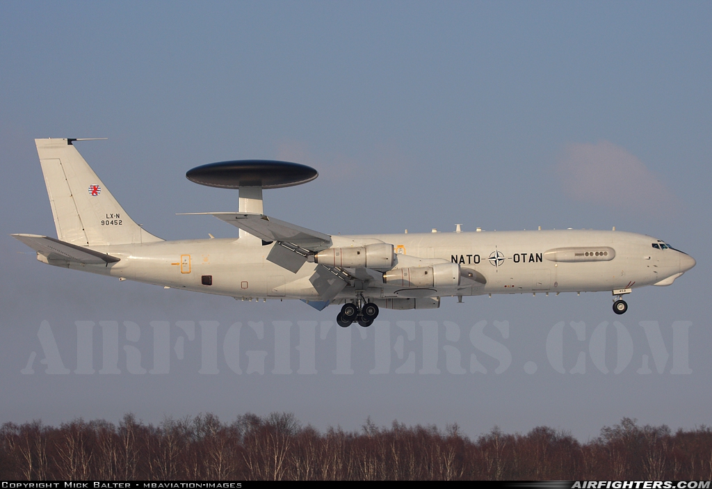 Luxembourg - NATO Boeing E-3A Sentry (707-300) LX-N90452 at Geilenkirchen (GKE / ETNG), Germany