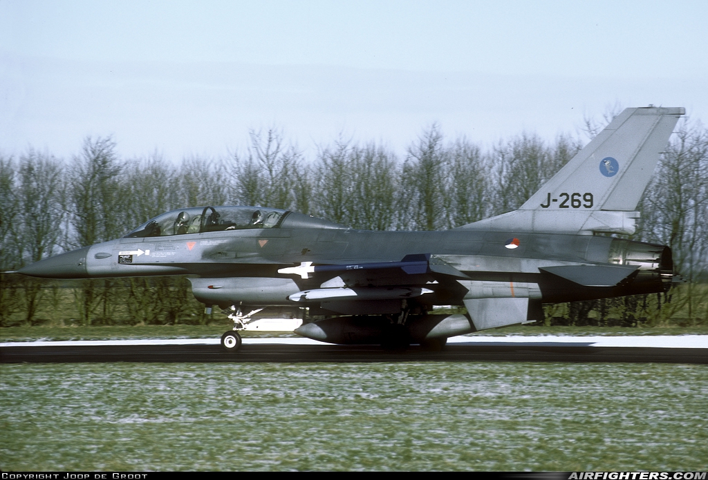 Netherlands - Air Force General Dynamics F-16B Fighting Falcon J-269 at Leeuwarden (LWR / EHLW), Netherlands