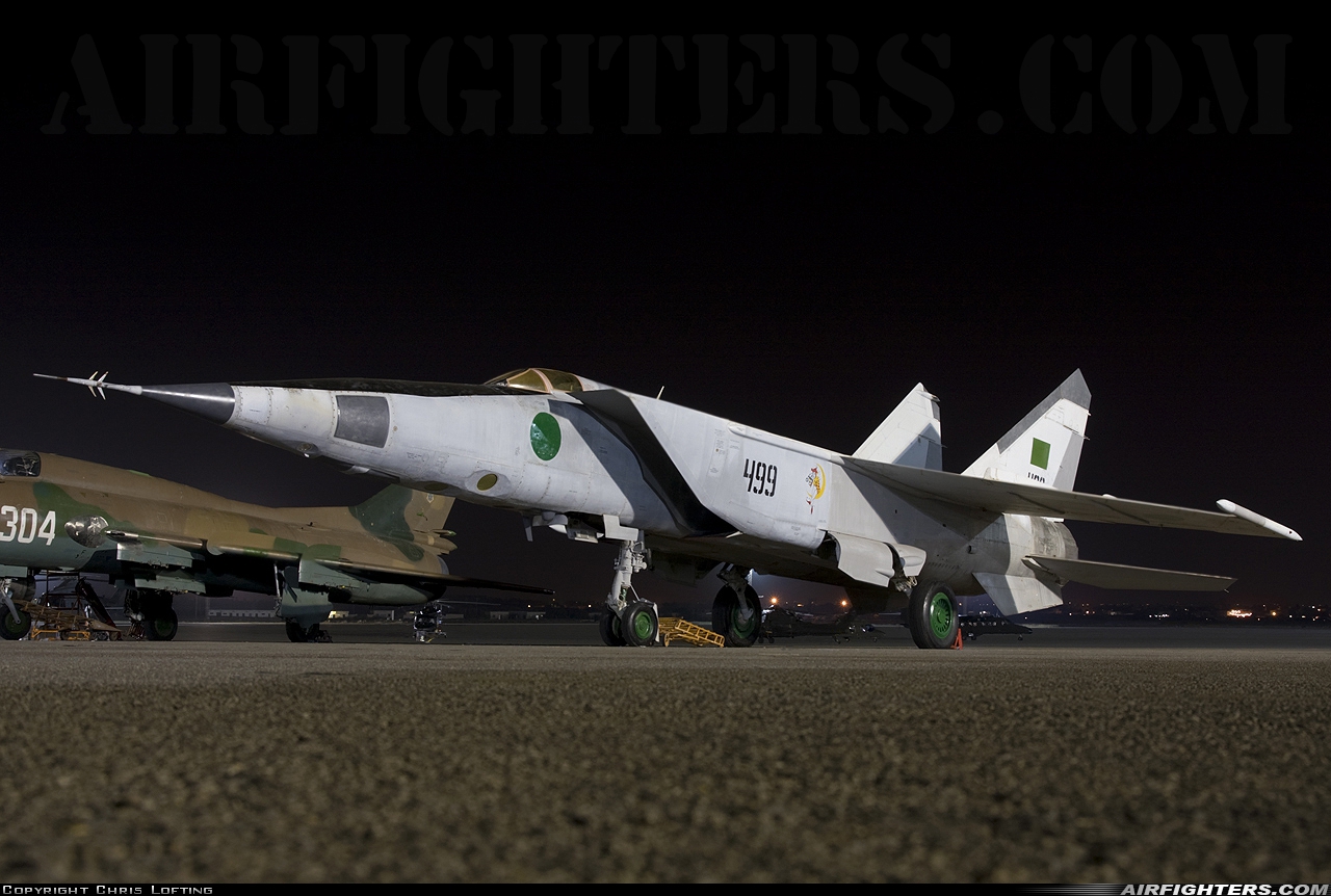 Libya - Air Force Mikoyan-Gurevich MIG-25R 499 at Tripoli - Mitiga (MJI / HLLM), Libya