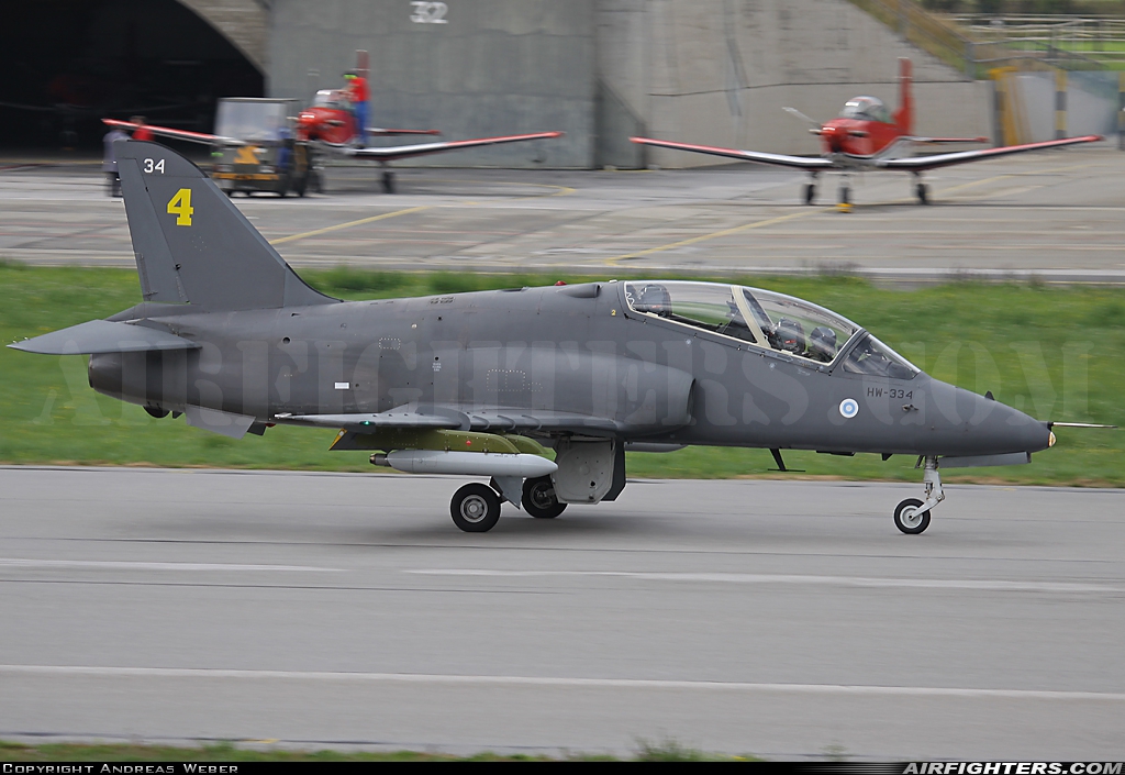 Finland - Air Force British Aerospace Hawk Mk.51 HW-334 at Sion (- Sitten) (SIR / LSGS / LSMS), Switzerland