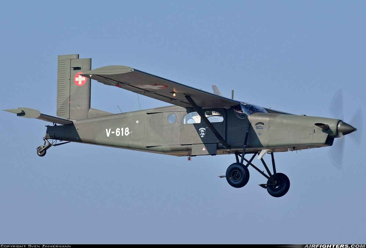 Switzerland - Air Force Pilatus PC-6/B2-H2M-1 Turbo Porter V-618 at Payerne (LSMP), Switzerland