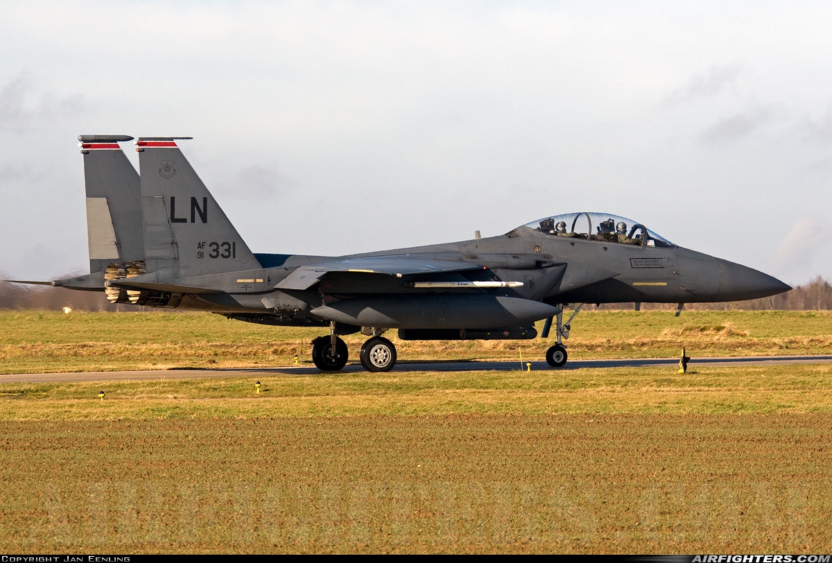 USA - Air Force McDonnell Douglas F-15E Strike Eagle 91-0331 at Florennes (EBFS), Belgium