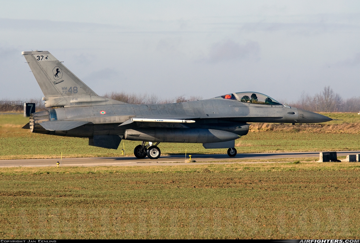 Italy - Air Force General Dynamics F-16A/ADF Fighting Falcon MM7248 at Florennes (EBFS), Belgium